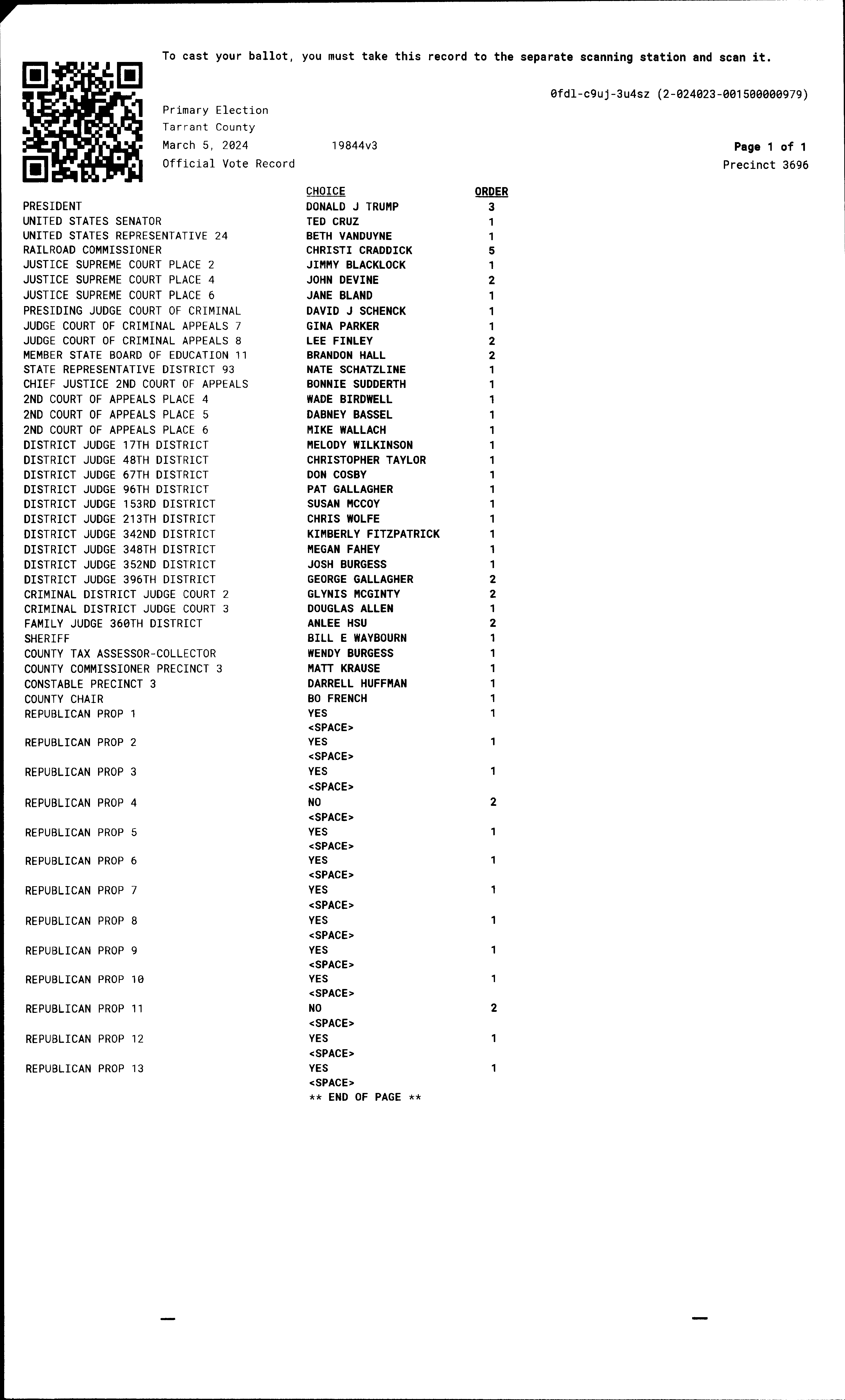 Page 1 of ballot 9E2C70DF-7706-47AA-88ED-C871BB6F96F2